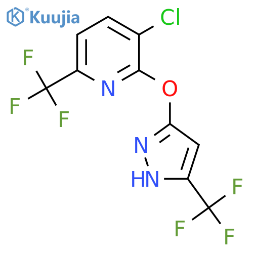 3-chloro-6-(trifluoromethyl)-2-[[5-(trifluoromethyl)-1H-pyrazol-3-yl]oxy]pyridine structure