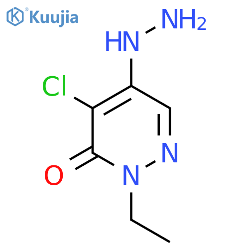 4-Chloro-2-ethyl-5-hydrazinylpyridazin-3(2H)-one structure