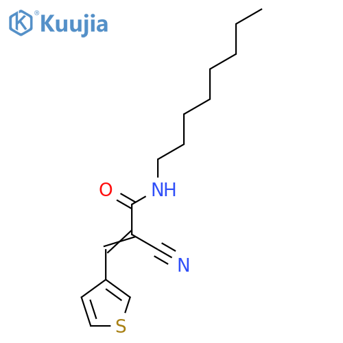 2-cyano-N-octyl-3-(thiophen-3-yl)prop-2-enamide structure