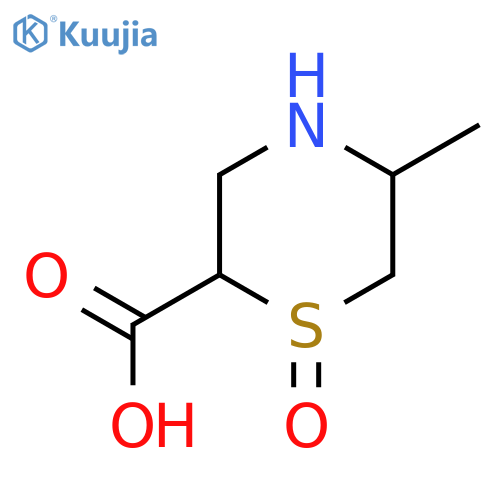 3-Thiomorpholinecarboxylicacid, 5-methyl-, 1-oxide, (1S,3R,5S)- structure