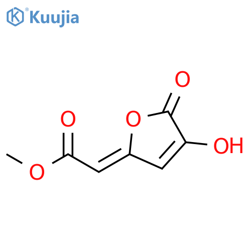 ACETIC ACID, (4-HYDROXY-5-OXO-2(5H)-FURANYLIDENE)-, METHYL ESTER, (2E)- structure