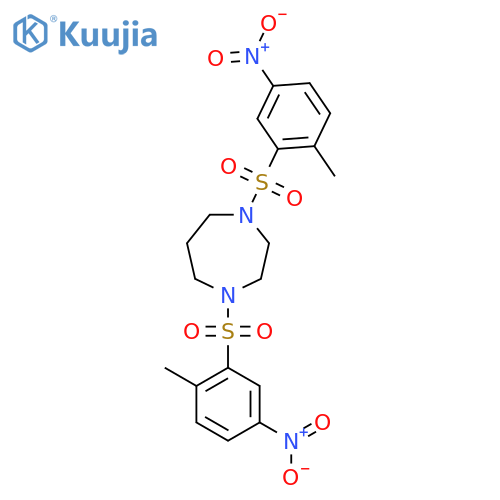 1,4-bis(2-methyl-5-nitrobenzenesulfonyl)-1,4-diazepane structure