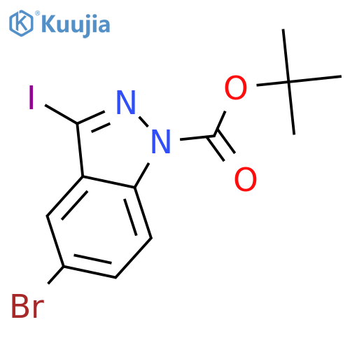 1-Boc-5-Bromo-3-iodo-1H-indazole structure