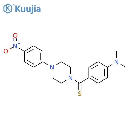 N,N-dimethyl-4-4-(4-nitrophenyl)piperazine-1-carbothioylaniline structure