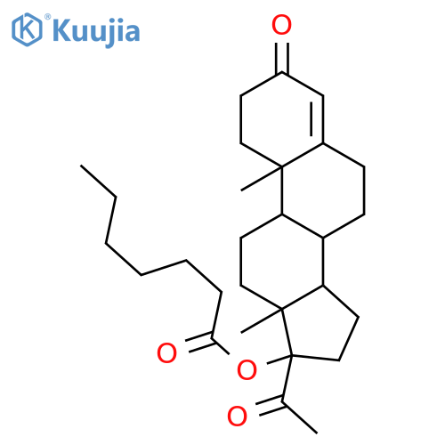 17a-Hydroxyprogesterone Heptanoate structure