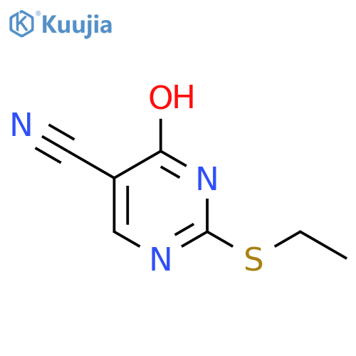2-(Ethylthio)-4-hydroxypyrimidine-5-carbonitrile structure