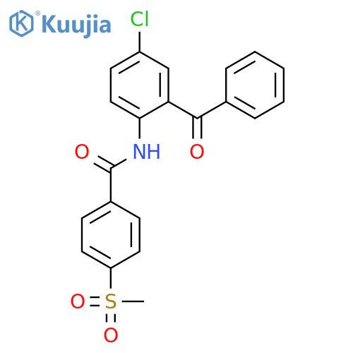 N-(2-benzoyl-4-chlorophenyl)-4-methanesulfonylbenzamide structure
