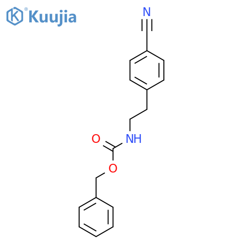 Carbamic acid, [2-(4-cyanophenyl)ethyl]-, phenylmethyl ester structure