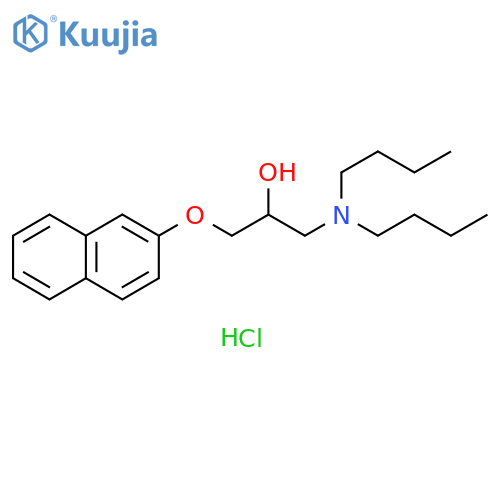 1-(dibutylamino)-3-(naphthalen-2-yloxy)propan-2-ol hydrochloride structure