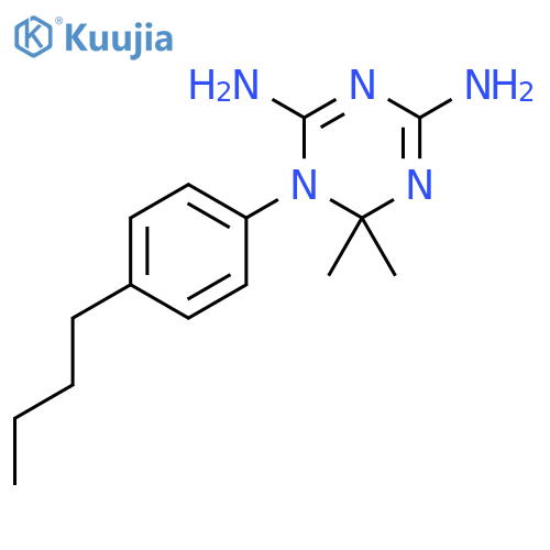 1-(4-butylphenyl)-6,6-dimethyl-1,3,5-triazine-2,4-diamine structure