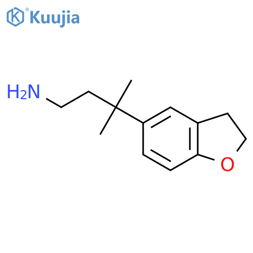 3-(2,3-dihydro-1-benzofuran-5-yl)-3-methylbutan-1-amine structure