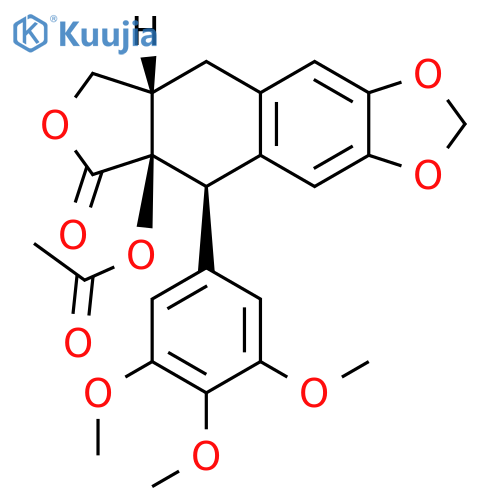 Furo[3',4':6,7]naphtho[2,3-d]-1,3-dioxol-6(5aH)-one, 5a-(acetyloxy)-5,8,8a,9-tetrahydro-5-(3,4,5-trimethoxyphenyl)-, (5R,5aR,8aS)- structure
