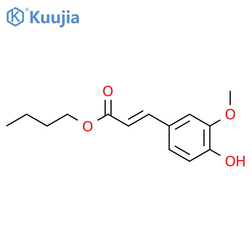 2-Propenoic acid,3-(4-hydroxy-3-methoxyphenyl)-, butyl ester structure