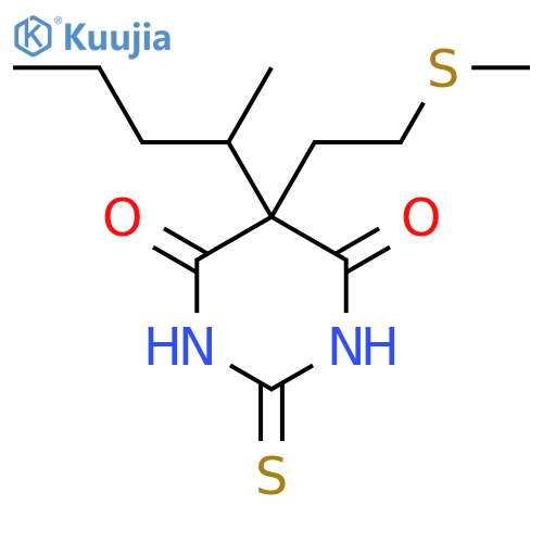 4,6(1H,5H)-Pyrimidinedione,dihydro-5-(1-methylbutyl)-5-[2-(methylthio)ethyl]-2-thioxo- structure