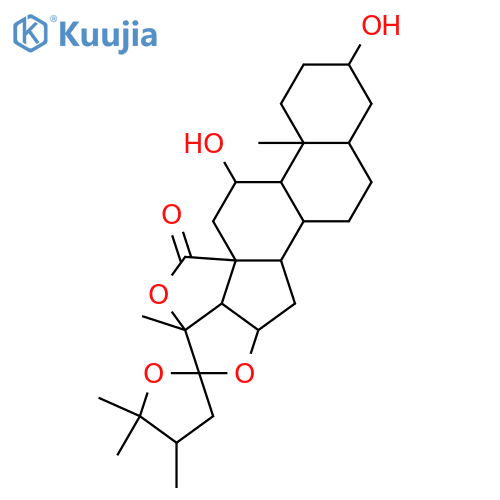 22,25-Epoxy-3,11-dihydroxy-24-methylfurostan-18,20-olide; (3α,5α,11β,20R,22S,24S)-form structure