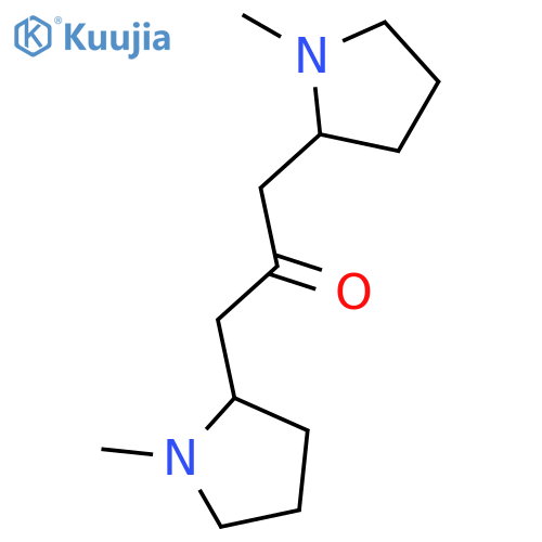 1,3-Bis-(1-methyl-pyrrolidin-2-yl)-aceton structure