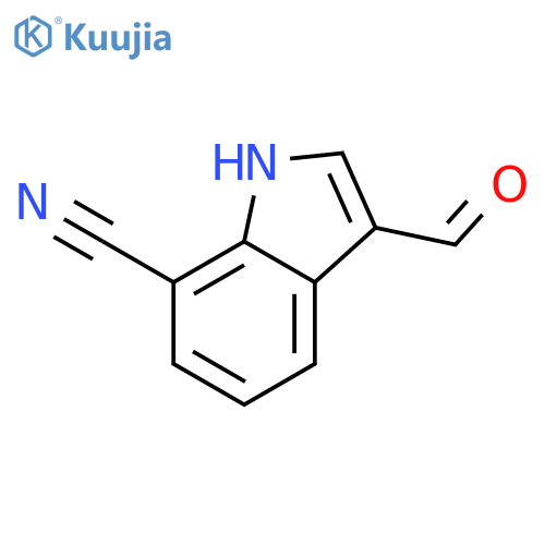 3-Formyl-1H-indole-7-carbonitrile structure