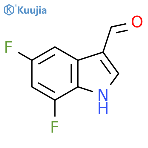 5,7-Difluoro-1H-indole-3-carbaldehyde structure