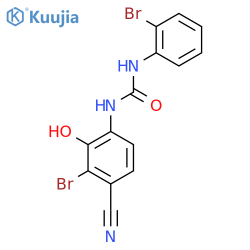 1-(3-Bromo-4-cyano-2-hydroxyphenyl)-3-(2-bromophenyl)urea structure