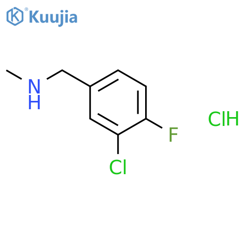(3-chloro-4-fluorophenyl)methyl(methyl)amine hydrochloride structure