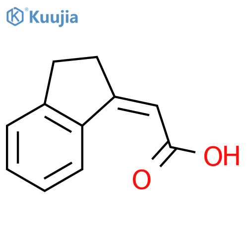 2-[(1E)-2,3-dihydro-1H-inden-1-ylidene]acetic acid structure