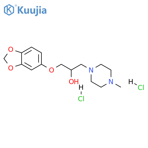 1-(2H-1,3-benzodioxol-5-yloxy)-3-(4-methylpiperazin-1-yl)propan-2-ol dihydrochloride structure