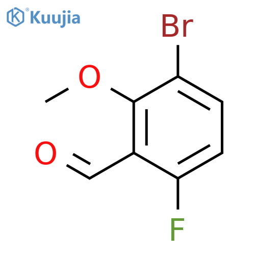 3-bromo-6-fluoro-2-methoxybenzaldehyde structure