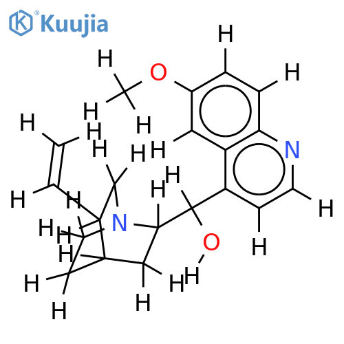 (R)-(2R,4S,5S)-5-ethenyl-1-azabicyclo2.2.2octan-2-yl(6-methoxyquinolin-4-yl)methanol structure