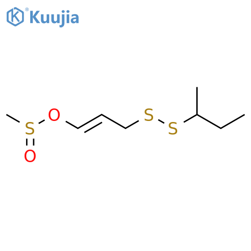 (E)-3-methylsulfinyloxy-2-propenyl sec-butyl disulfide structure