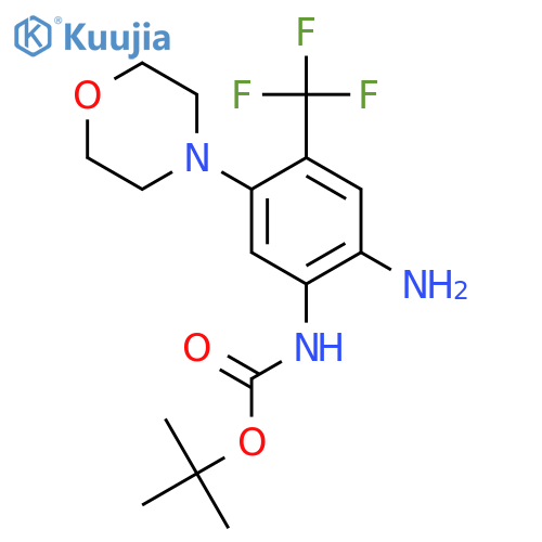 tert-Butyl (2-amino-5-morpholino-4-(trifluoromethyl)phenyl)carbamate structure