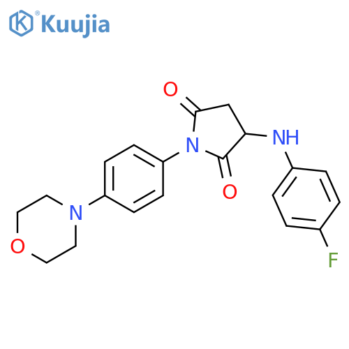3-(4-fluorophenyl)amino-1-4-(morpholin-4-yl)phenylpyrrolidine-2,5-dione structure