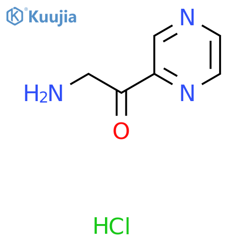 2-Amino-1-pyrazin-2-yl-ethanone hydrochloride structure