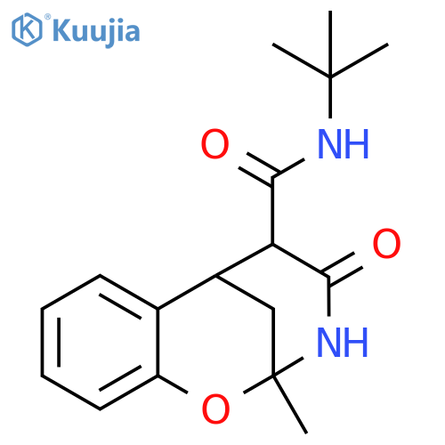 N-tert-butyl-9-methyl-11-oxo-8-oxa-10-azatricyclo7.3.1.0^{2,7}trideca-2,4,6-triene-12-carboxamide structure