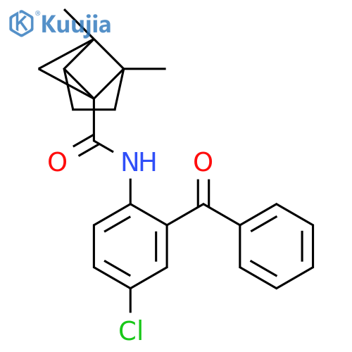 N-(2-benzoyl-4-chlorophenyl)-2,6-dimethyltricyclo3.2.0.0^{2,6}heptane-1-carboxamide structure