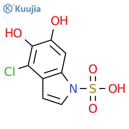 4-Chloro-5,6-dihydroxy-1H-indole; N-Sulfonic acid structure