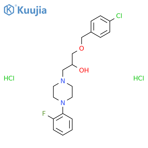 1-(4-chlorophenyl)methoxy-3-4-(2-fluorophenyl)piperazin-1-ylpropan-2-ol dihydrochloride structure