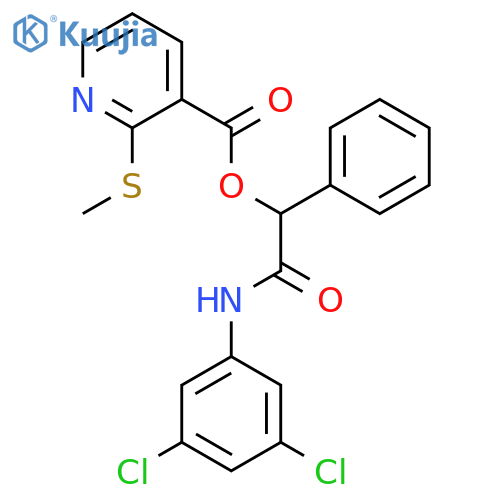 [(3,5-Dichlorophenyl)carbamoyl](phenyl)methyl 2-(methylsulfanyl)pyridine-3-carboxylate structure