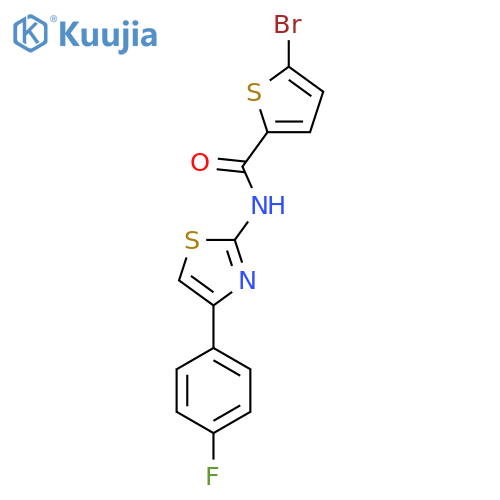 5-bromo-N-4-(4-fluorophenyl)-1,3-thiazol-2-ylthiophene-2-carboxamide structure