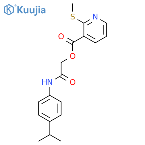 2-((4-Isopropylphenyl)amino)-2-oxoethyl 2-(methylthio)nicotinate structure
