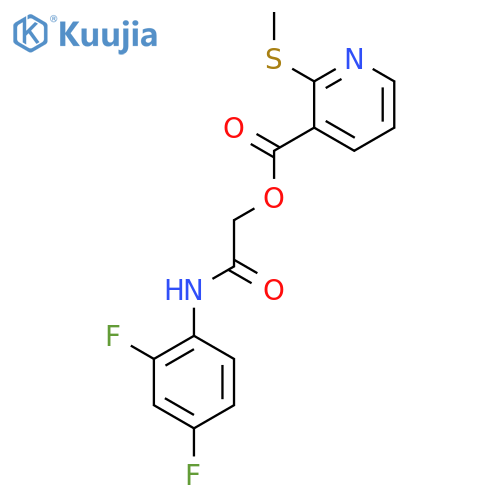 [(2,4-Difluorophenyl)carbamoyl]methyl 2-(methylsulfanyl)pyridine-3-carboxylate structure