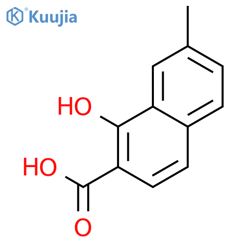1-hydroxy-7-methyl-2-naphthoic acid structure