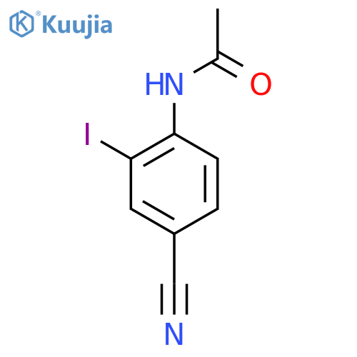 N-(4-cyano-2-iodophenyl)acetamide structure
