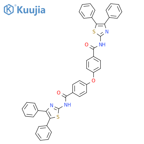 N-(4,5-diphenyl-1,3-thiazol-2-yl)-4-{4-(4,5-diphenyl-1,3-thiazol-2-yl)carbamoylphenoxy}benzamide structure