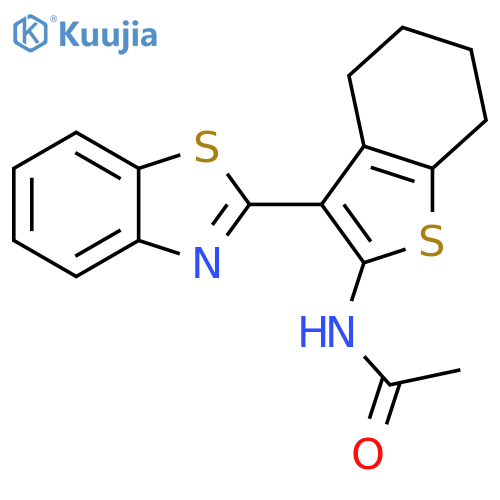 N-[3-(1,3-benzothiazol-2-yl)-4,5,6,7-tetrahydro-1-benzothiophen-2-yl]acetamide structure