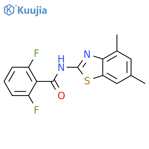 N-(4,6-dimethyl-1,3-benzothiazol-2-yl)-2,6-difluorobenzamide structure