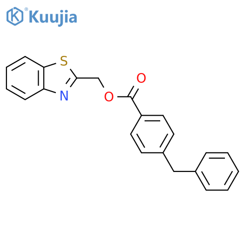 (1,3-benzothiazol-2-yl)methyl 4-benzylbenzoate structure