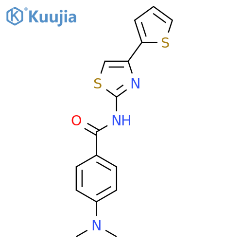 4-(dimethylamino)-N-4-(thiophen-2-yl)-1,3-thiazol-2-ylbenzamide structure