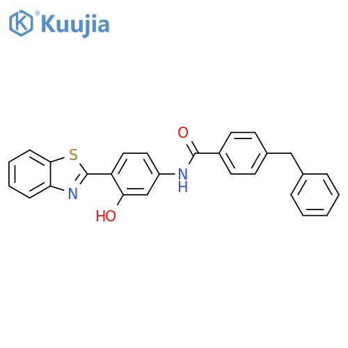 N-4-(1,3-benzothiazol-2-yl)-3-hydroxyphenyl-4-benzylbenzamide structure
