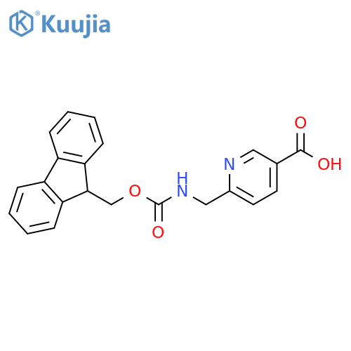 6-[({[(9H-fluoren-9-yl)methoxy]carbonyl}amino)methyl]pyridine-3-carboxylic acid structure