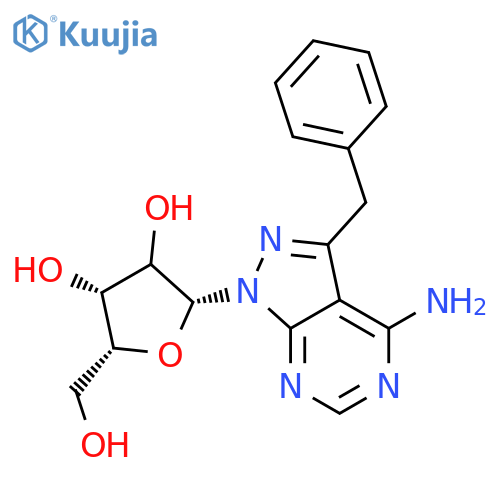 4-Amino-3-benzyl-1H-pyrazolo3,4-dpyrimidine 1-β-D-Ribofuranose structure